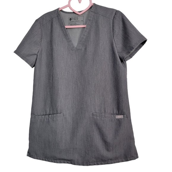 Figs Casma Three-Pocket Scrub Top Graphite Gray Women's XXS - Picture 1 of 4